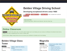 Tablet Screenshot of beldenvillagedrivingschool.com